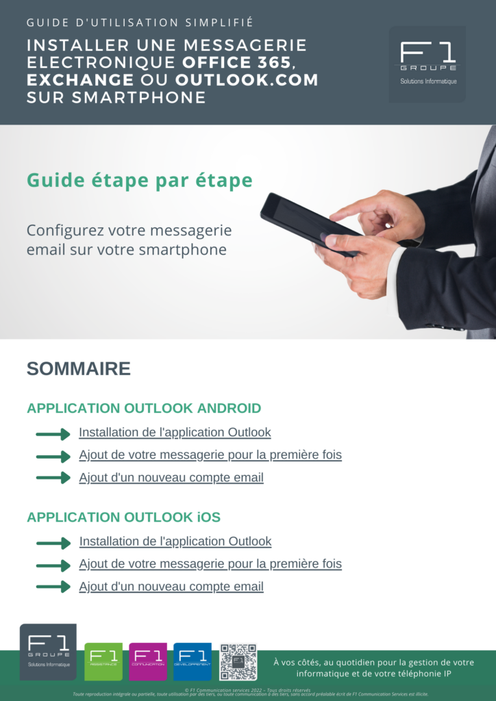 Installer votre messagerie Office 365, Exchange ou Outlook sur votre smartphone