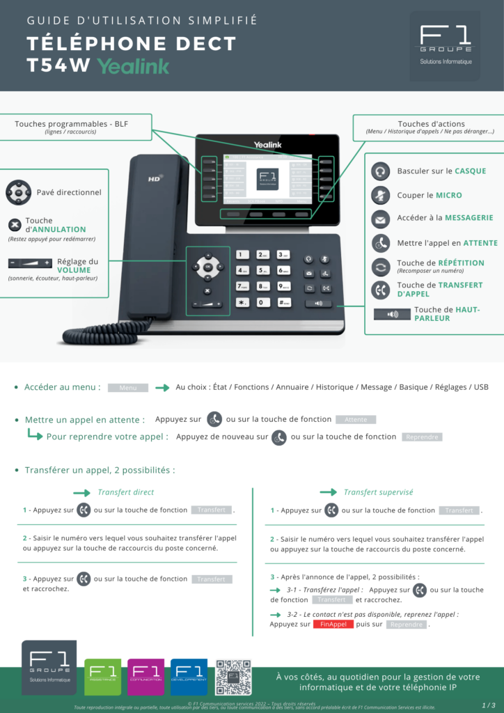 Guide d'utilisation T54W